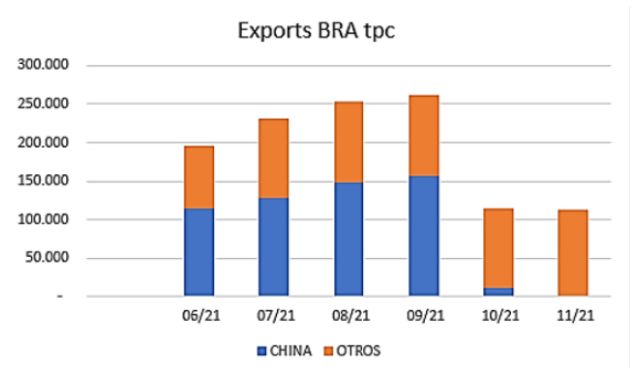 Exportaciones de carne brasileña