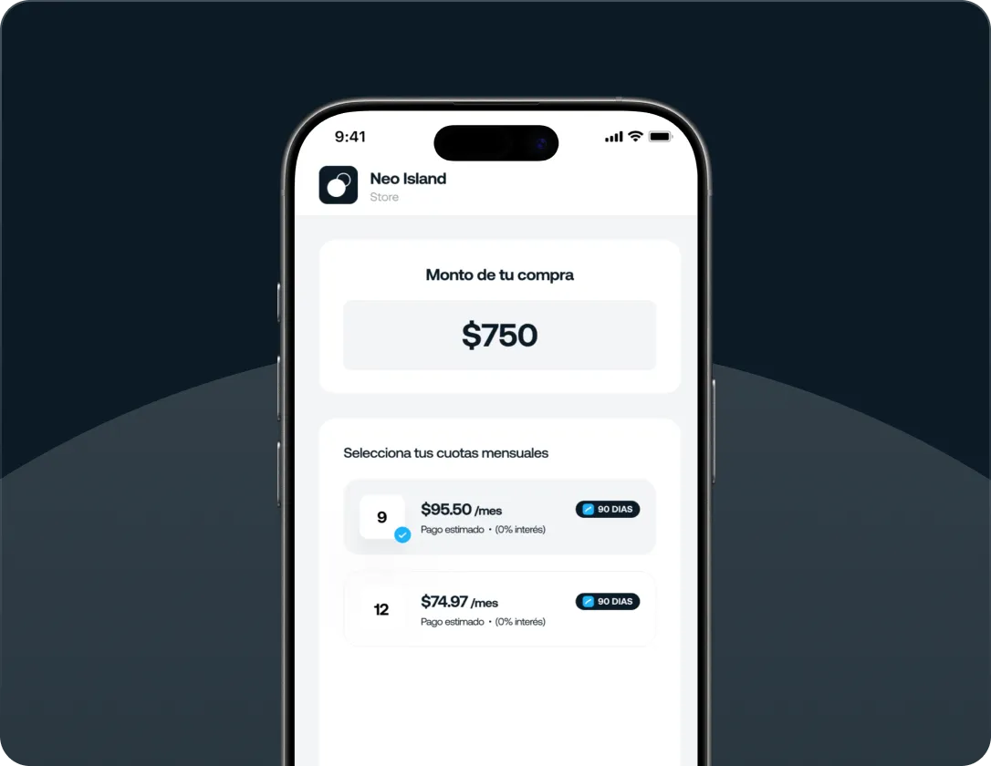 Mensaje de aprobación con un ícono de sello verificado y texto que dice que la solicitud fue aprobada y que tienes el sello Kiwi para comprar lo que quieras.