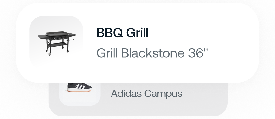 Product card for a 36-inch Blackstone BBQ grill with an installment purchase option.