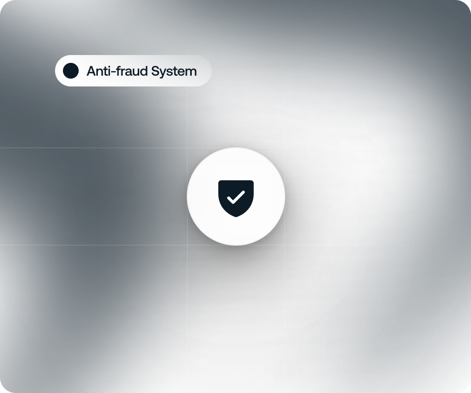 Shield badge representing Kiwi Pay's anti-fraud system and 256-bit encryption.