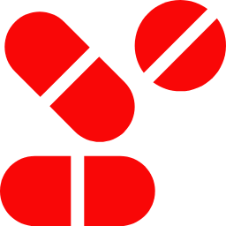 3 red Prescription pills