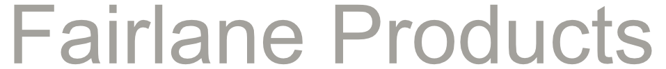 Fairlane Products text logo in gray font.
