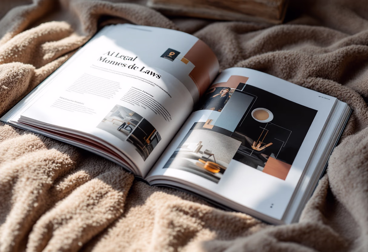 [digital project] image of past client project in a magazine (for a ai legal tech company)