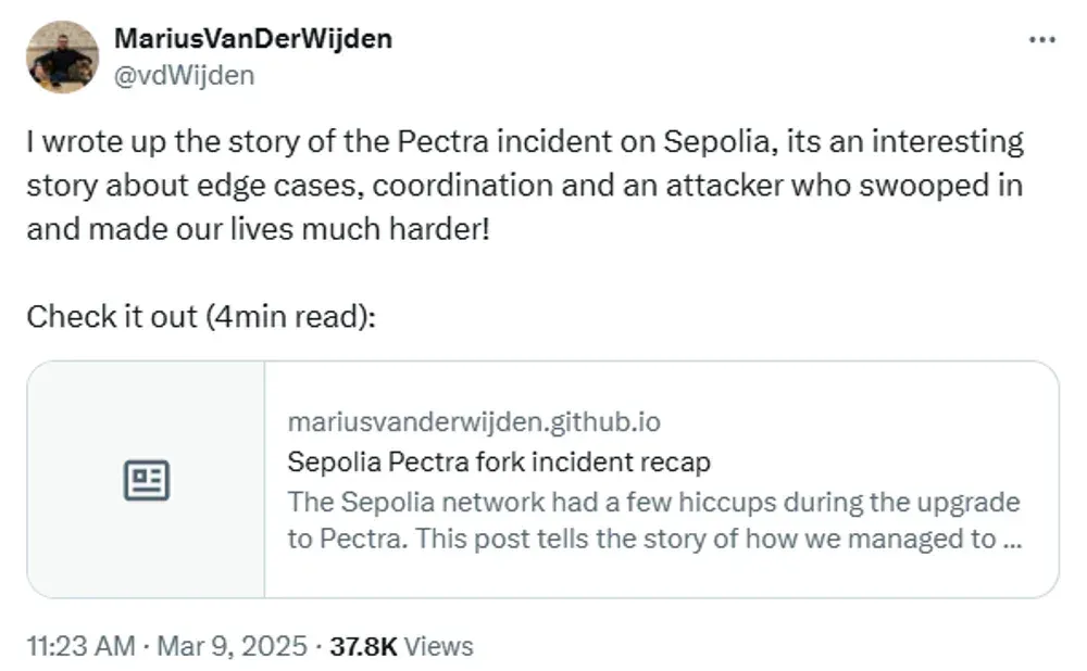 Ethereum’s Pectra Upgrade Faces Attack on Sepolia Testnet