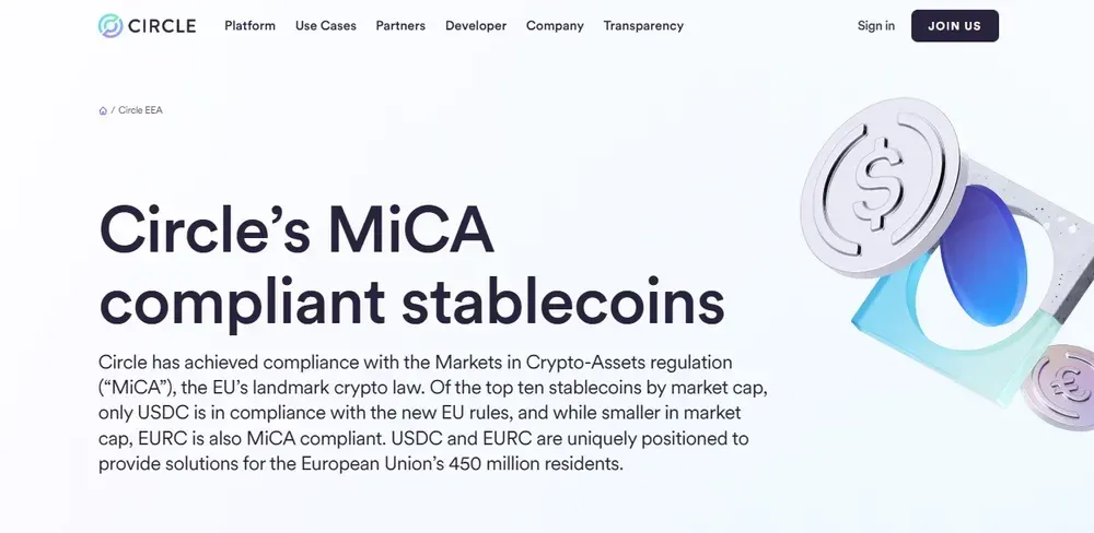 Pares de mercado de USDC