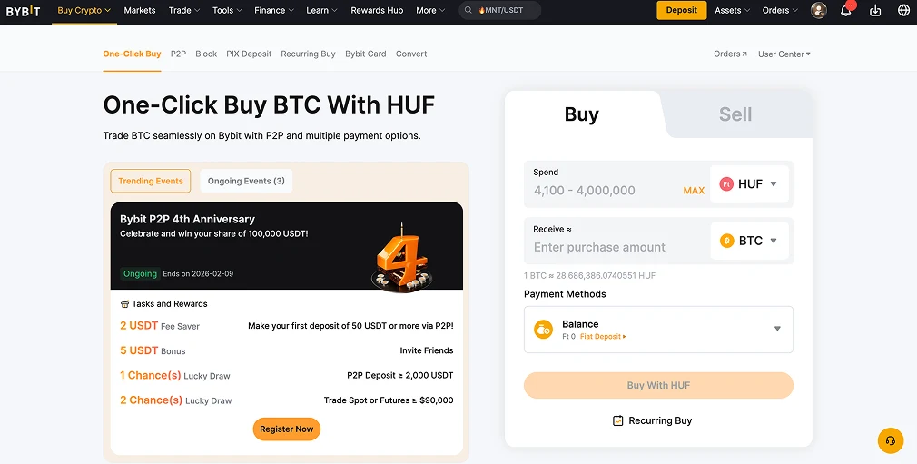  Compra criptomonedas con OTP Bank