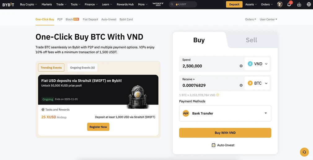 1. Bybit البورصة الأكثر موثوقية في فيتنام