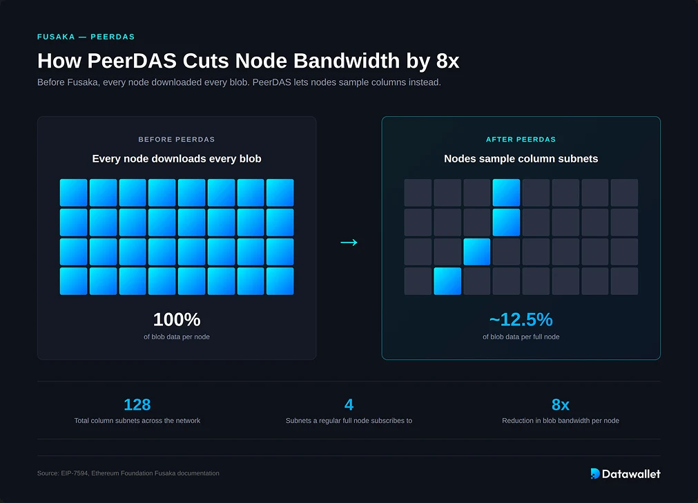 Fusaka  PeerDAS: il vero salto di qualità