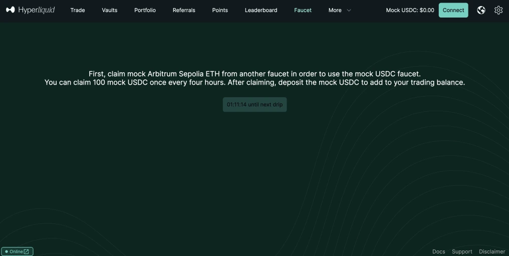 Posso ottenereTestnet Hyperliquid Testnet ?
