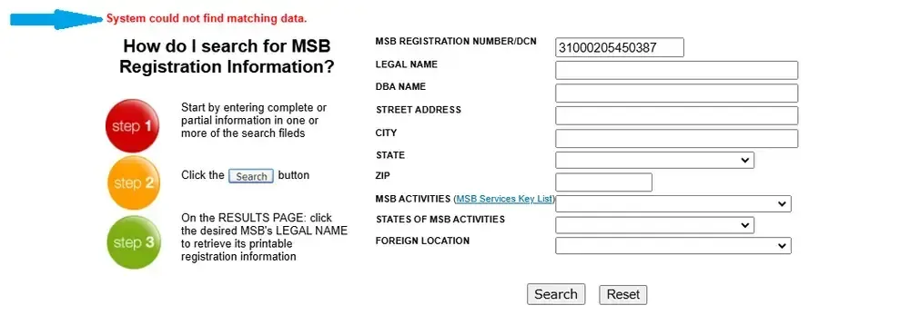 coinex missing msb license
