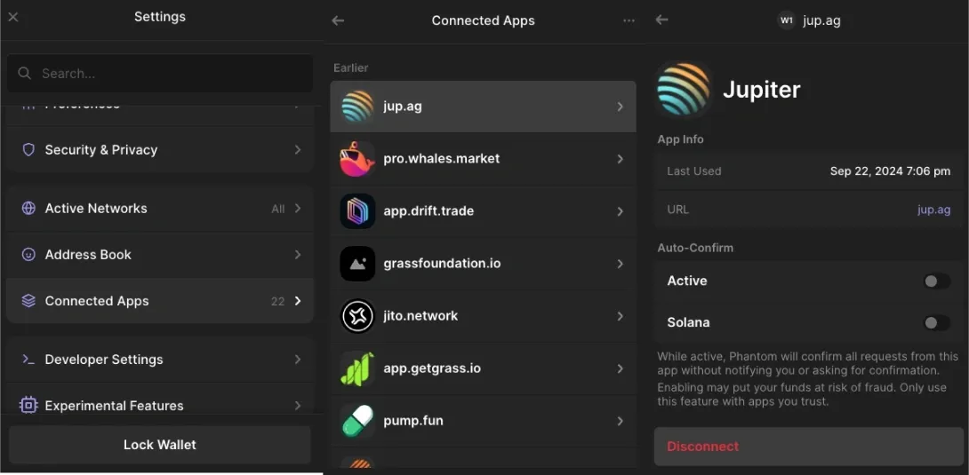 Revoca Token Permissions Phantom Wallet
