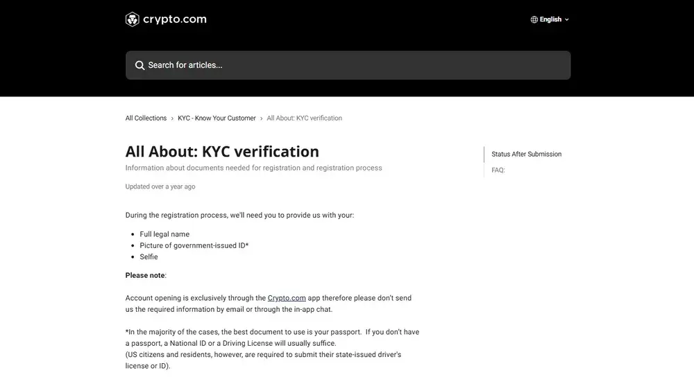 Crypto.com a-t-il besoin de KYC ?