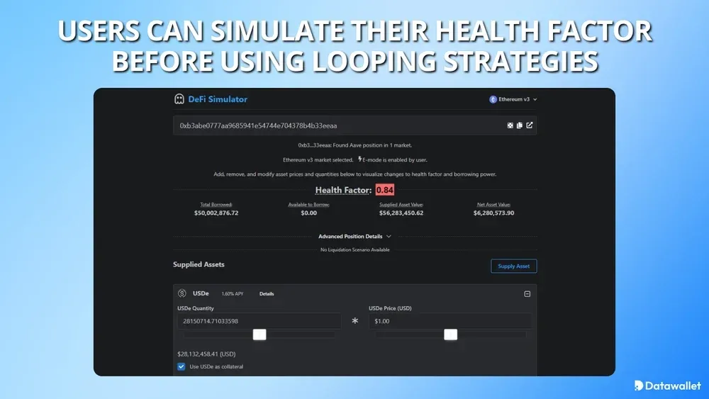Los usuarios pueden simular su estado de salud antes de aplicar Looping
