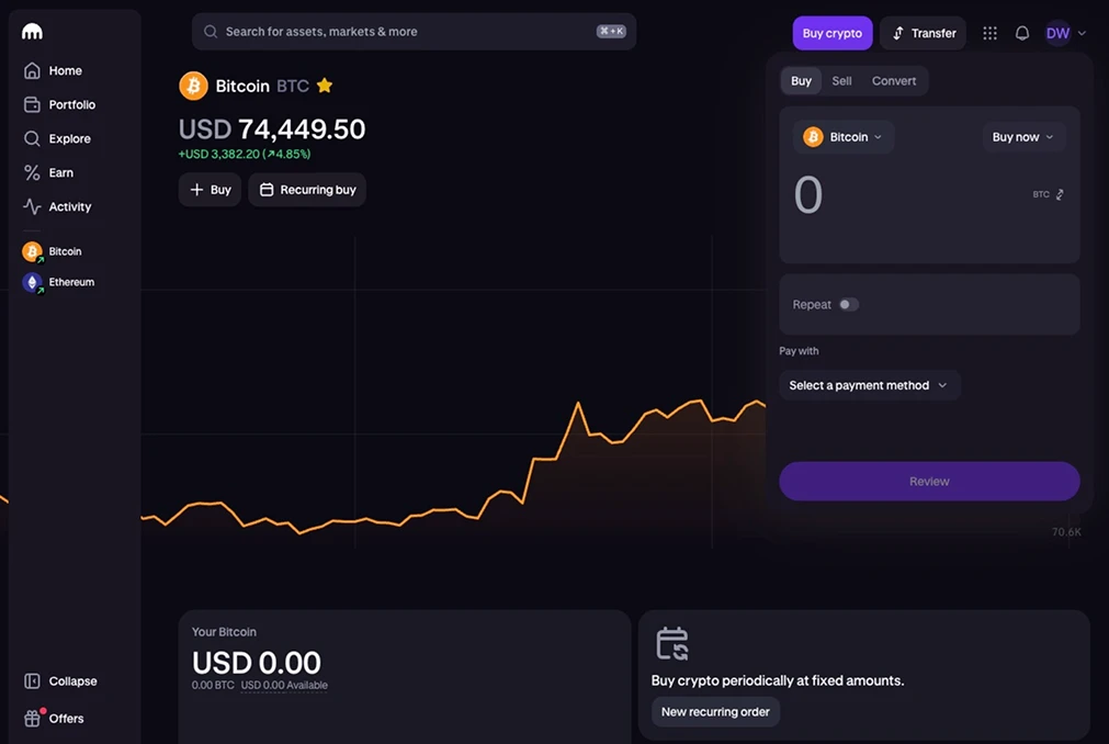 Acquista Bitcoin Synchrony