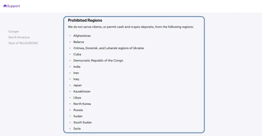 Dans quels pays Kraken impose-t-il Kraken ?