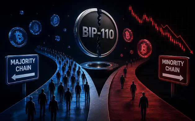 داعمو BIP-110 لـ Bitcoin ينقسمون إلى سلسلة أقلية