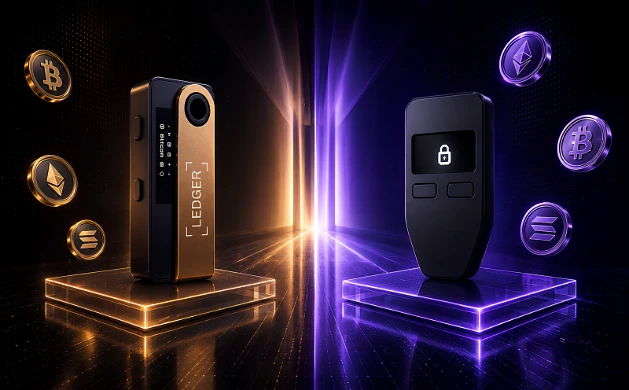 Ledger vs Trezor 2026: Security, Prices & Coins Compared