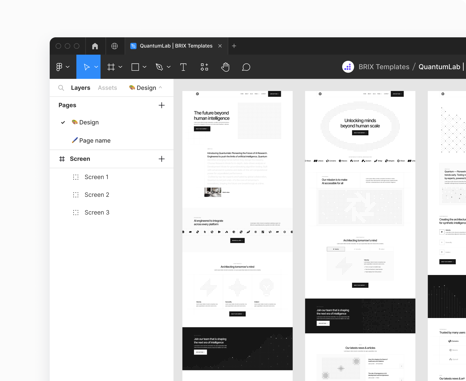 Figma File Included - Quantum | Webflow Template