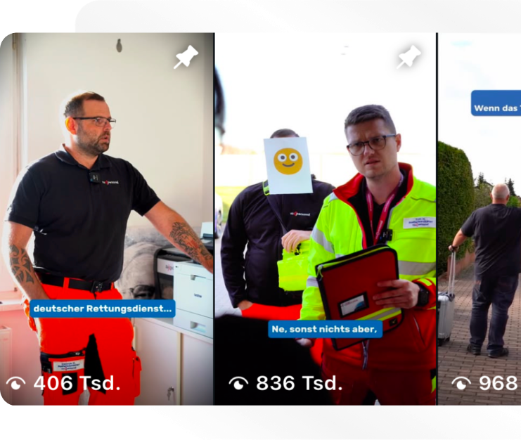 Social-Media-Ergebnisse der 112 Personal GmbH mit über einer Million Aufrufen und 1.697 neuen Followern