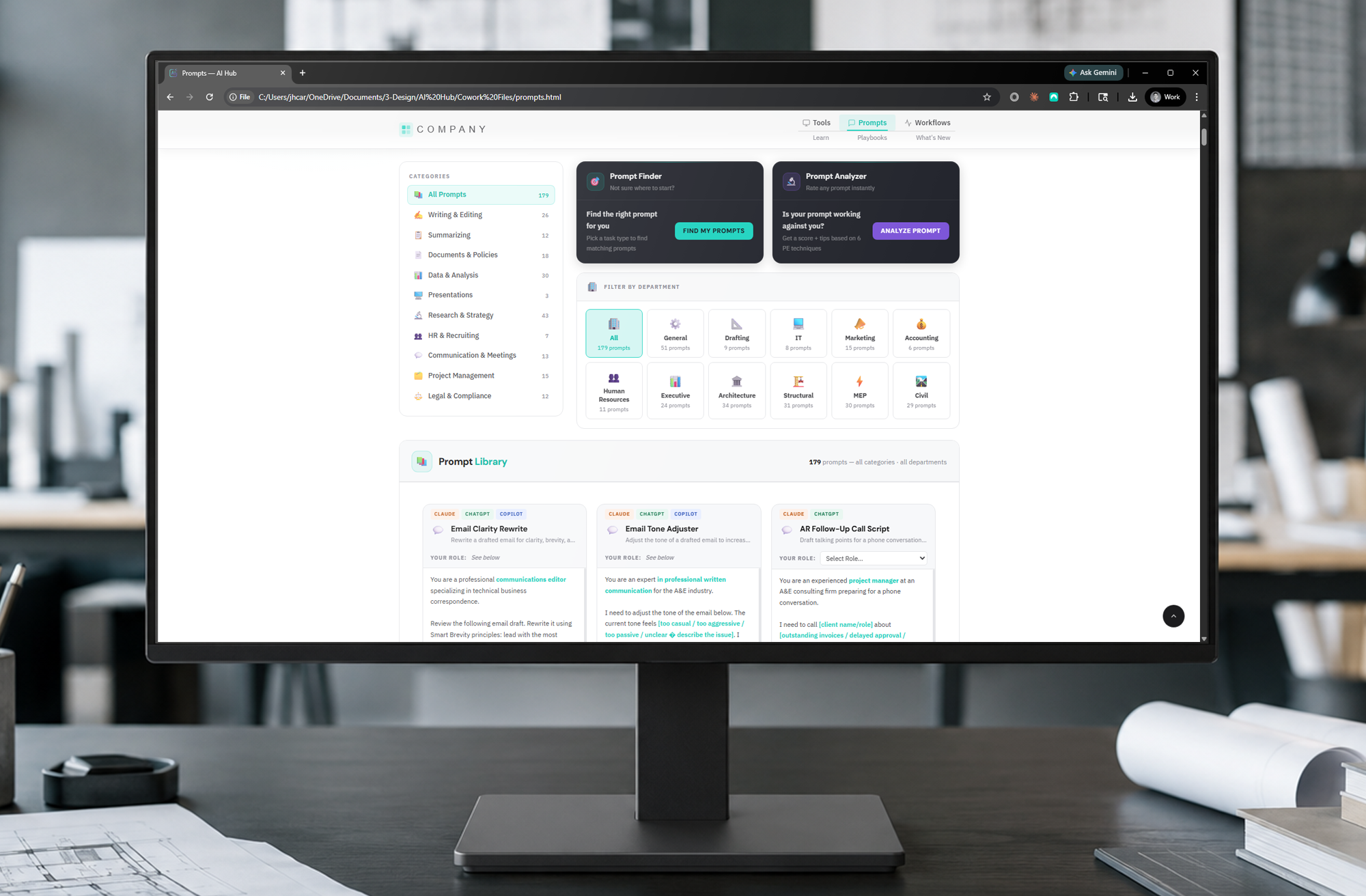 [interface] screenshot of core features (for an ai developer tools)