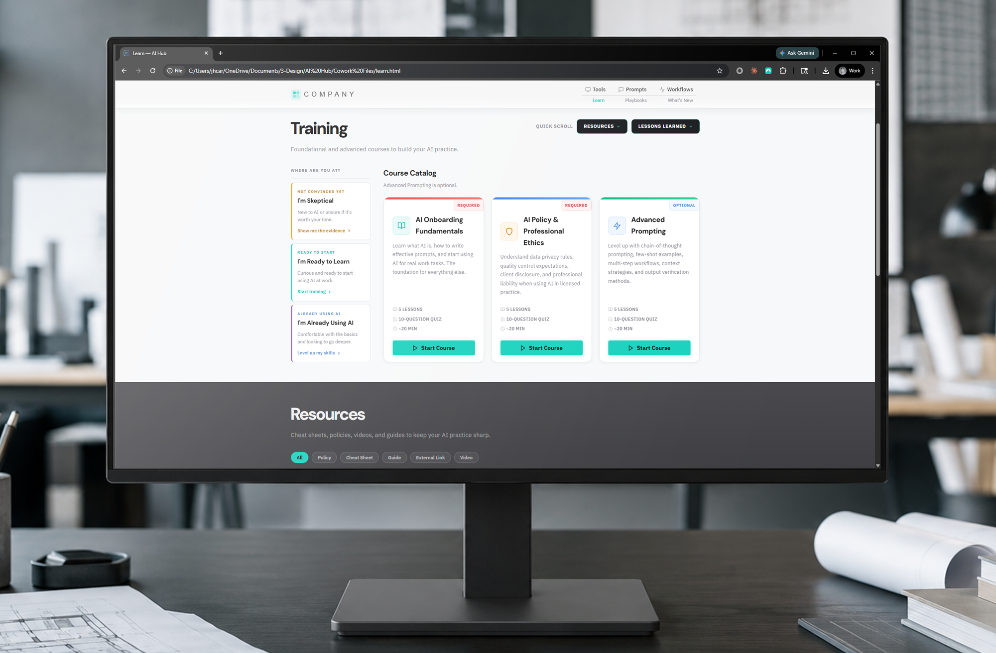[interface] screenshot of core features (for an ai developer tools)