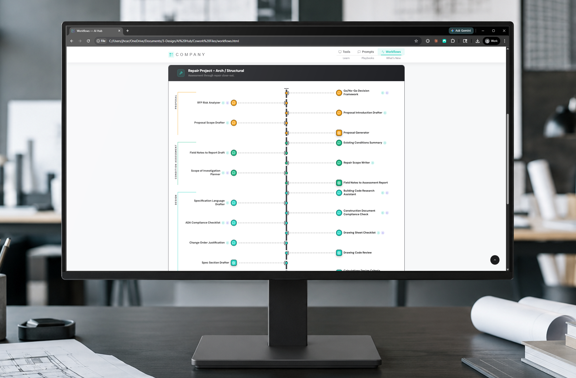 [interface] screenshot of core features (for an ai developer tools)