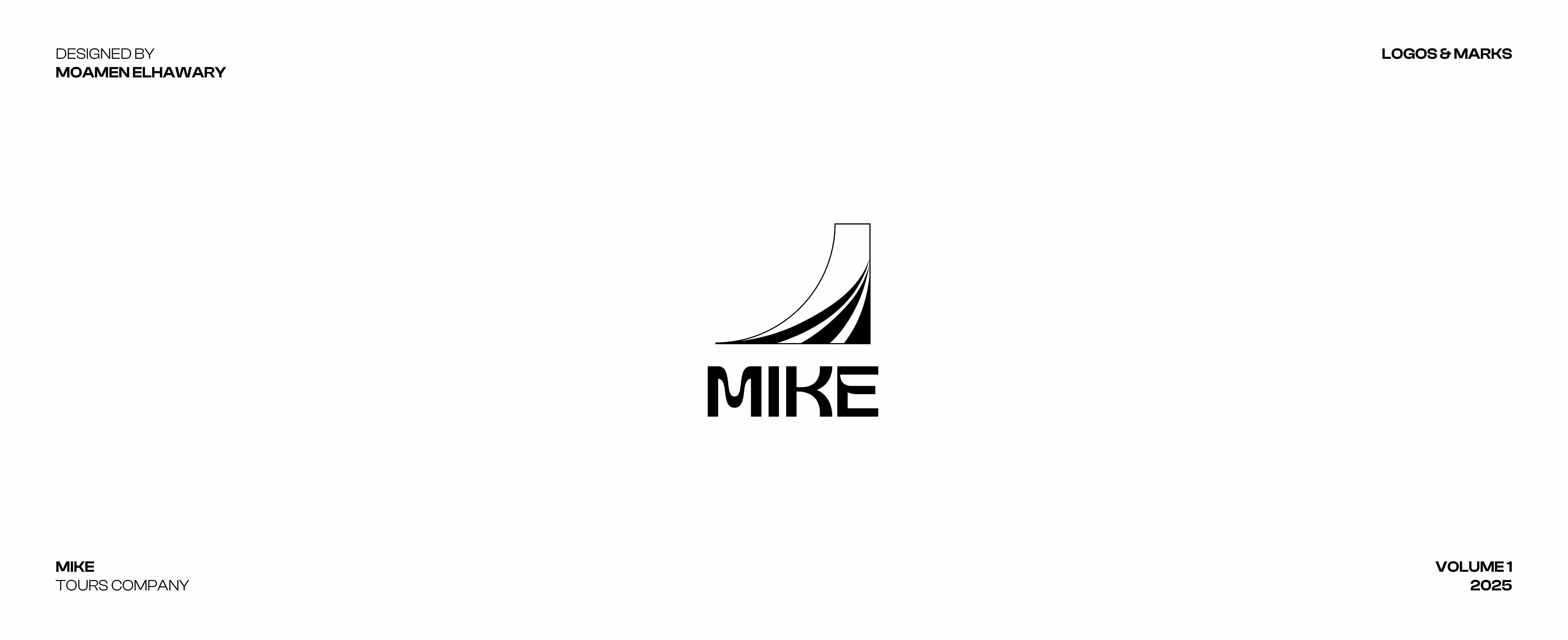 Black and white logo with stylized lines above the word MIKE, representing a tours company.