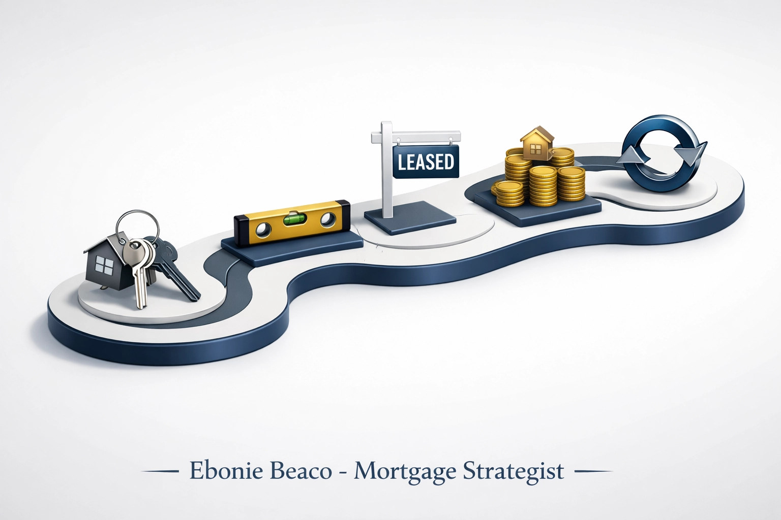 A step-by-step visual of the BRRRR method cycle for building a real estate investment portfolio.