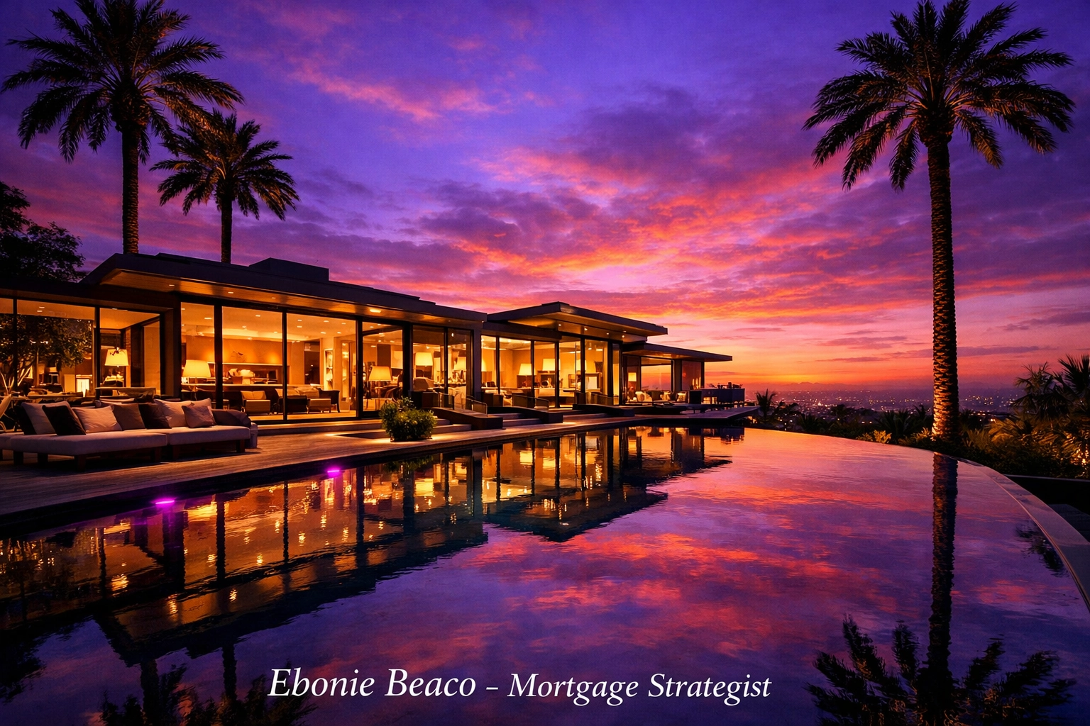 A luxury sunset vacation rental property representing cash flow success for Florida and California DSCR investors.