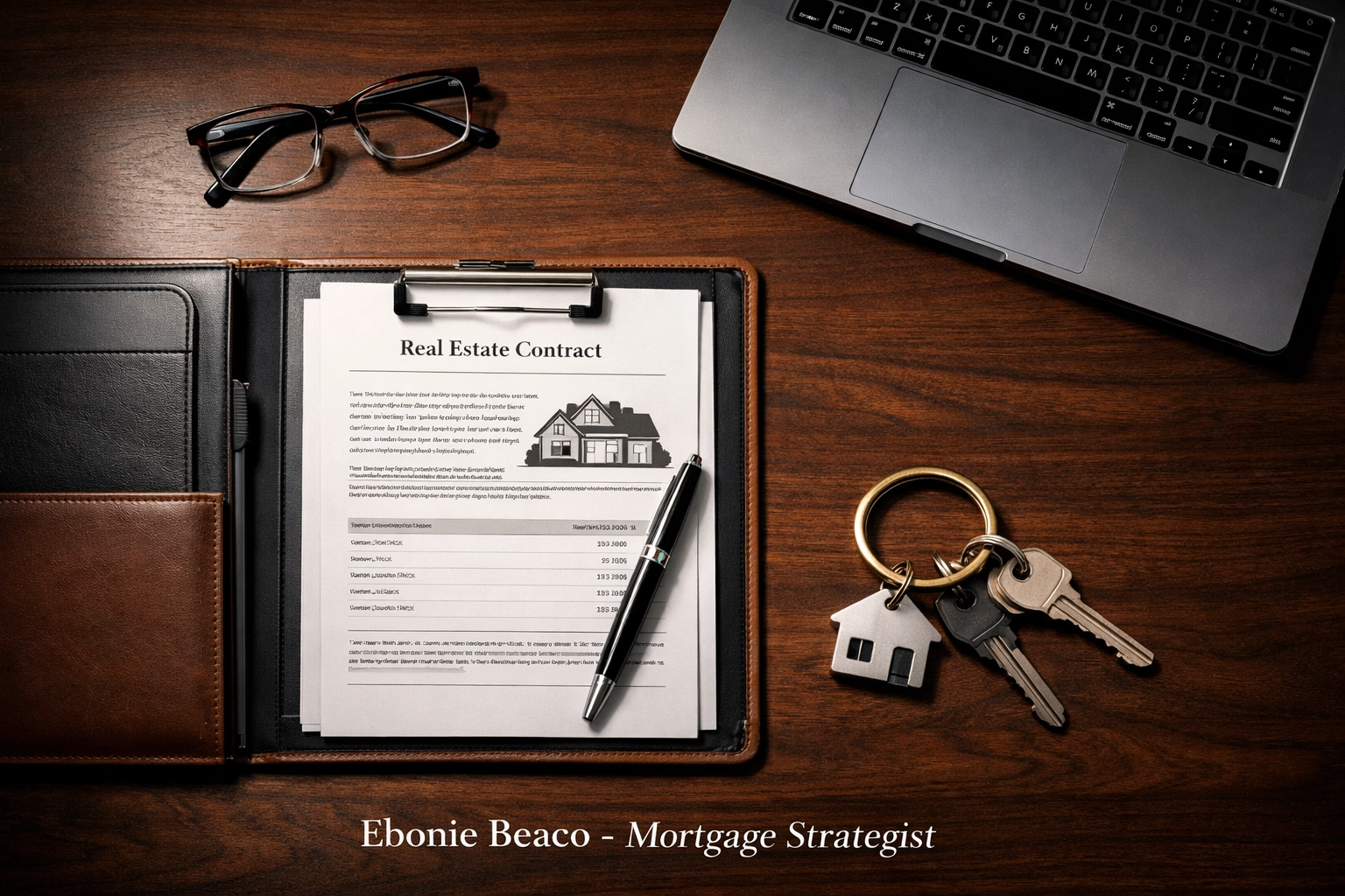 Essential mortgage documents and keys prepared for a successful home equity line of credit application.