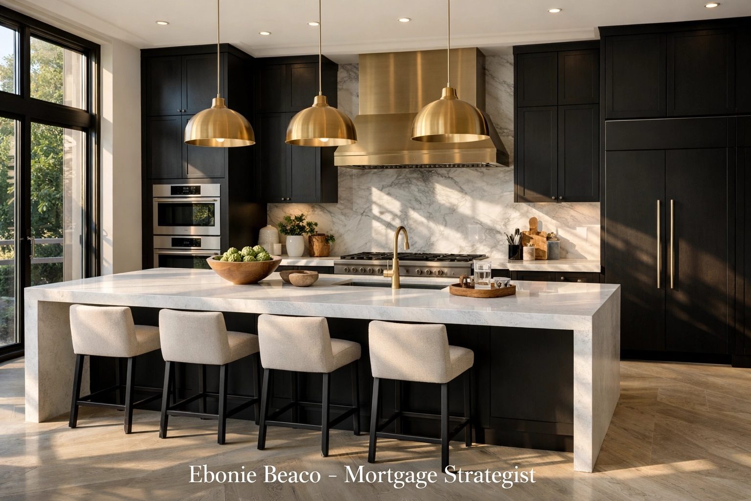 Luxury kitchen remodel with quartz island funded by an Indiana HELOC lender.