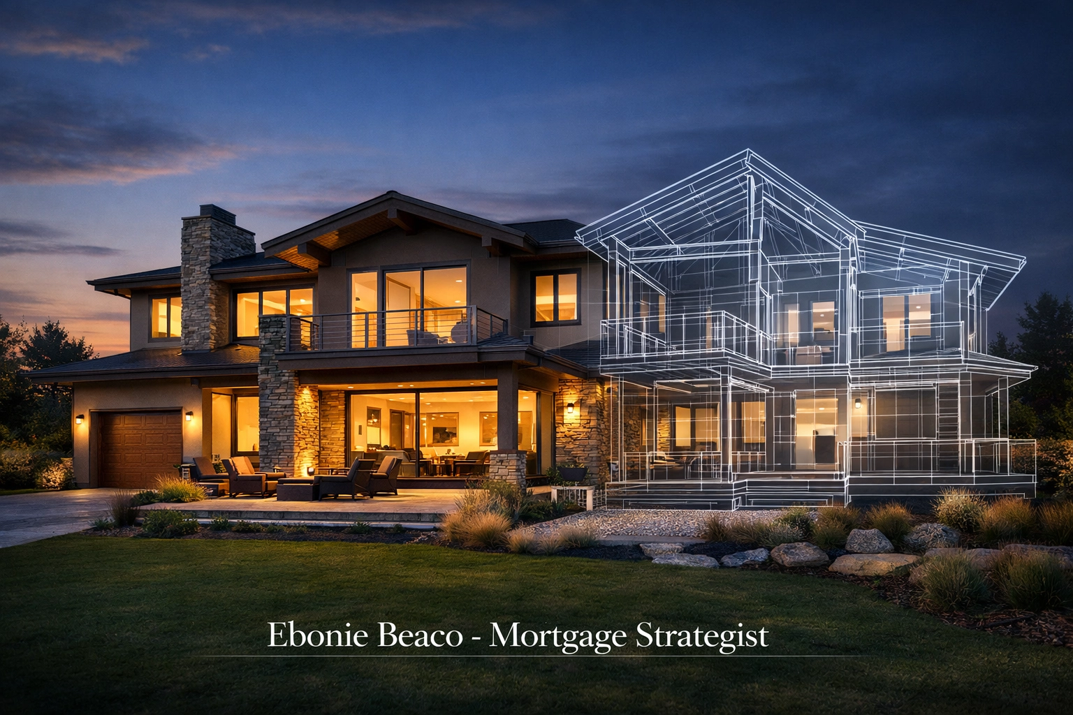 Modern Indiana home with equity layers showing how a HELOC works without refinancing.