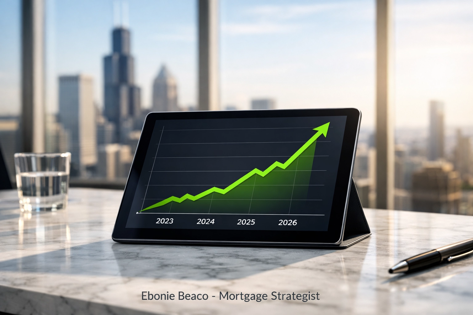 Chart showing 2026 office utilization growth trends for commercial real estate financing.