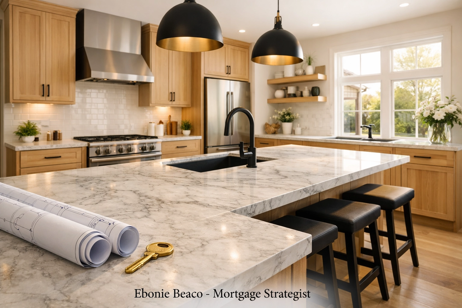 Modern kitchen renovation symbolizing home equity used for improvements to increase property value.