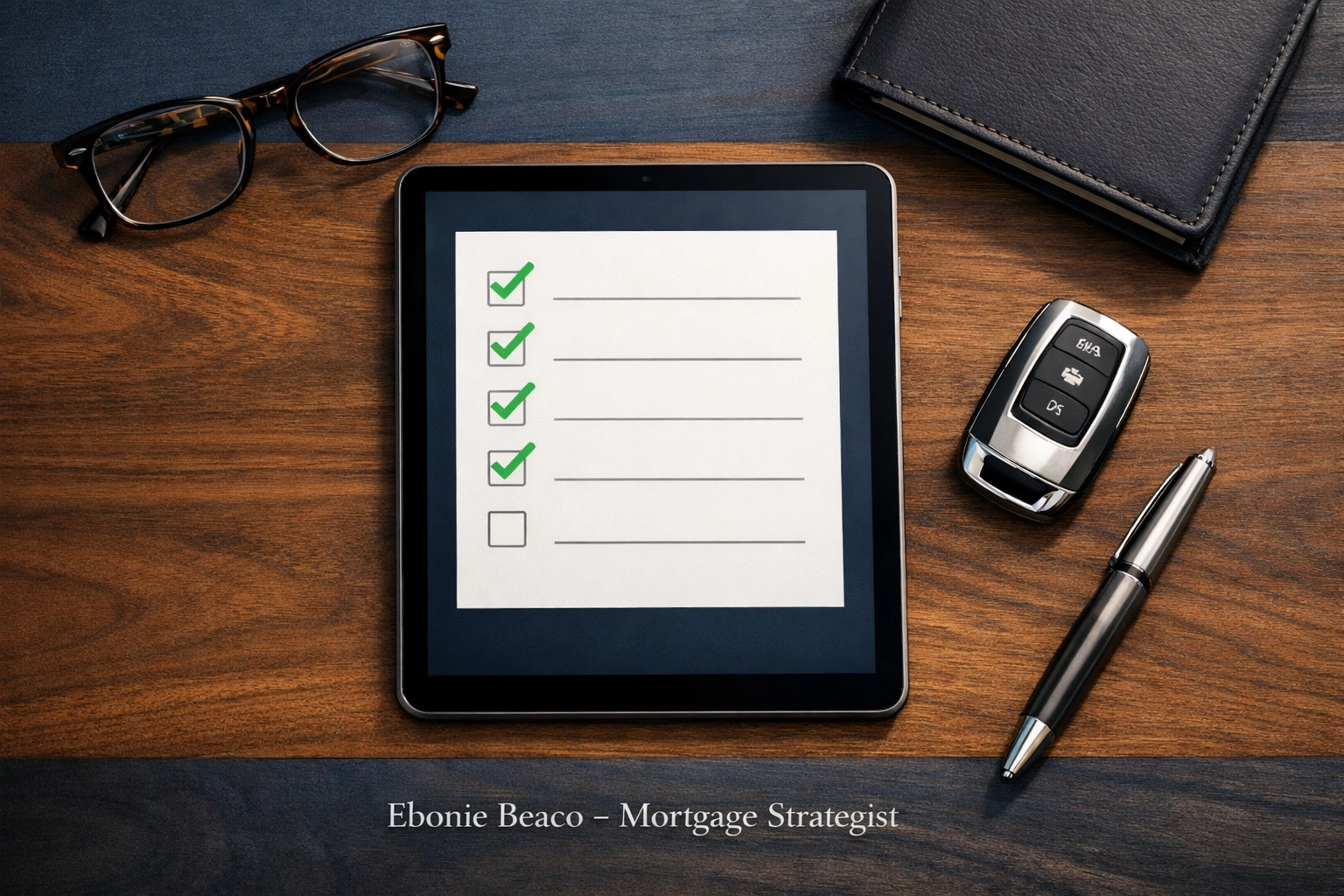 A digital checklist outlining the five simple steps of the HELOC application and loan approval process.