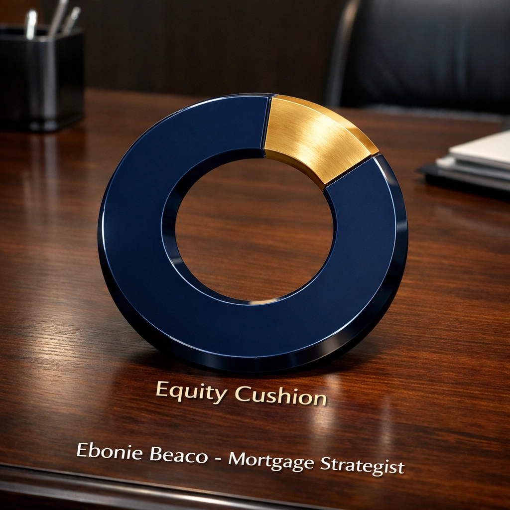 Financial chart illustrating LTV vs equity for a cash out refinance mortgage strategy.