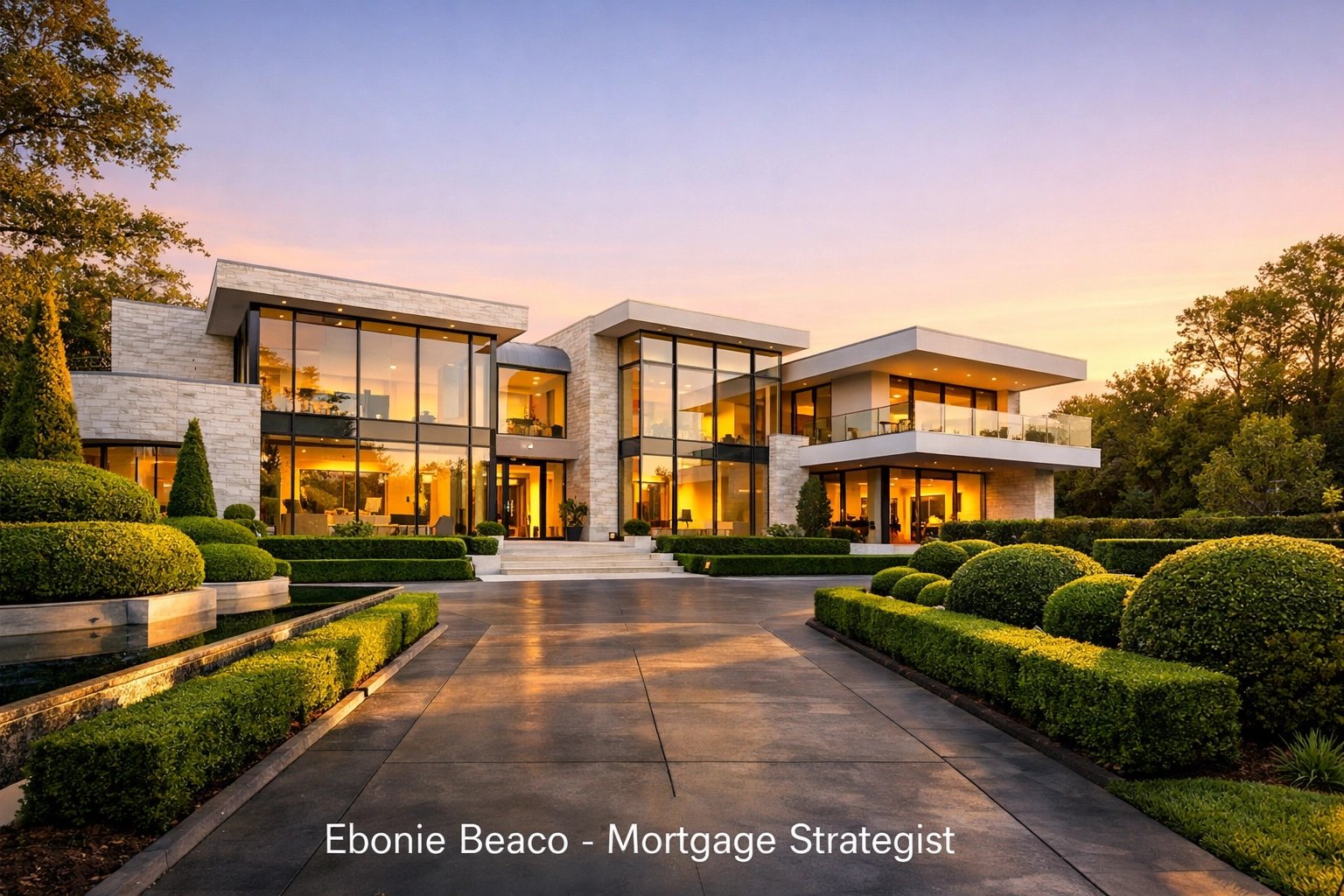 Modern luxury estate in Buckhead Atlanta representing high-end real estate and Jumbo loan financing.