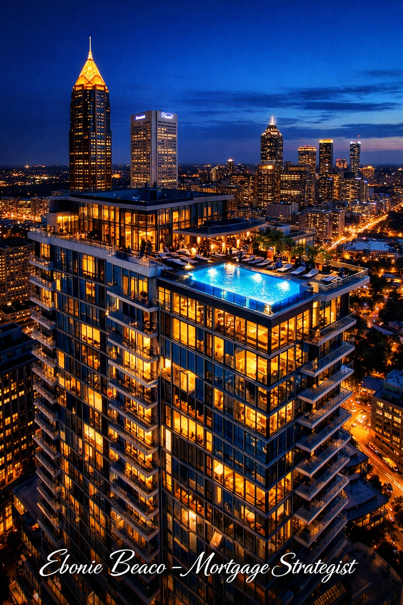 Luxury high-rise condo in Midtown Atlanta for real estate investment and interest-only Jumbo loans.