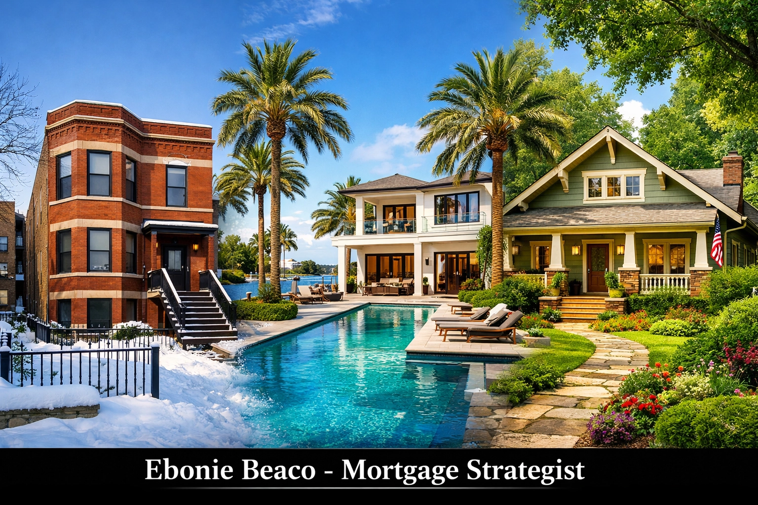 Residential properties representing investment opportunities for Chicago, Atlanta, and Florida fix and flip loans.