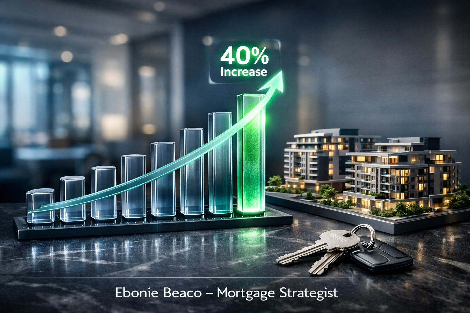 Financial data showing a 40% increase in NOI for a Chicago rental property cash out refinance.
