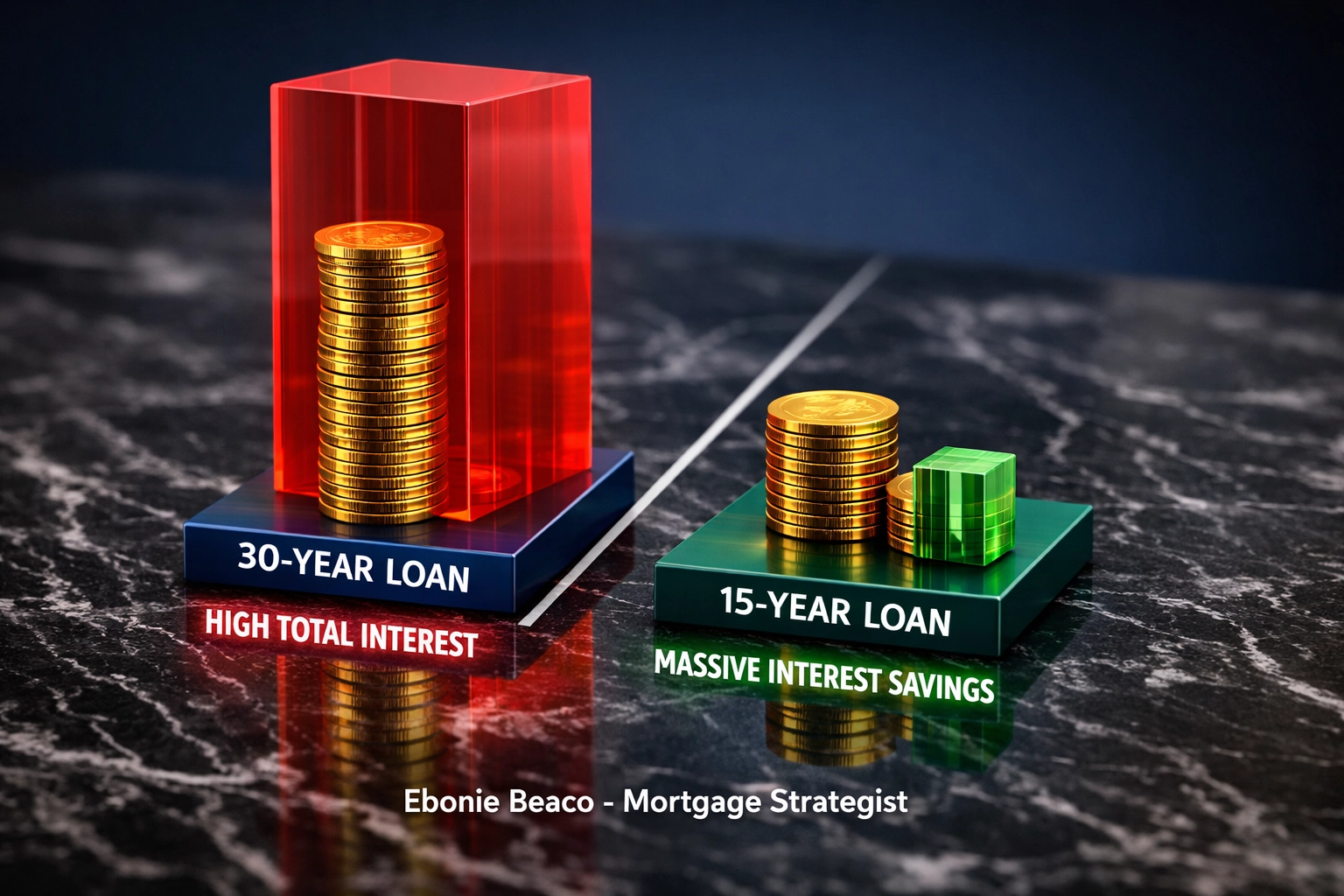 Comparison of 30-year and 15-year mortgage interest savings for Alabama homeowners.