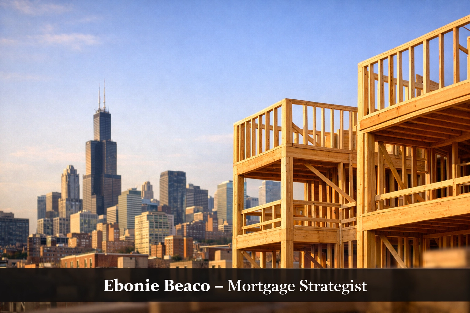 Modern residential construction in Chicago West Loop skyline for real estate investors and DSCR loan programs.