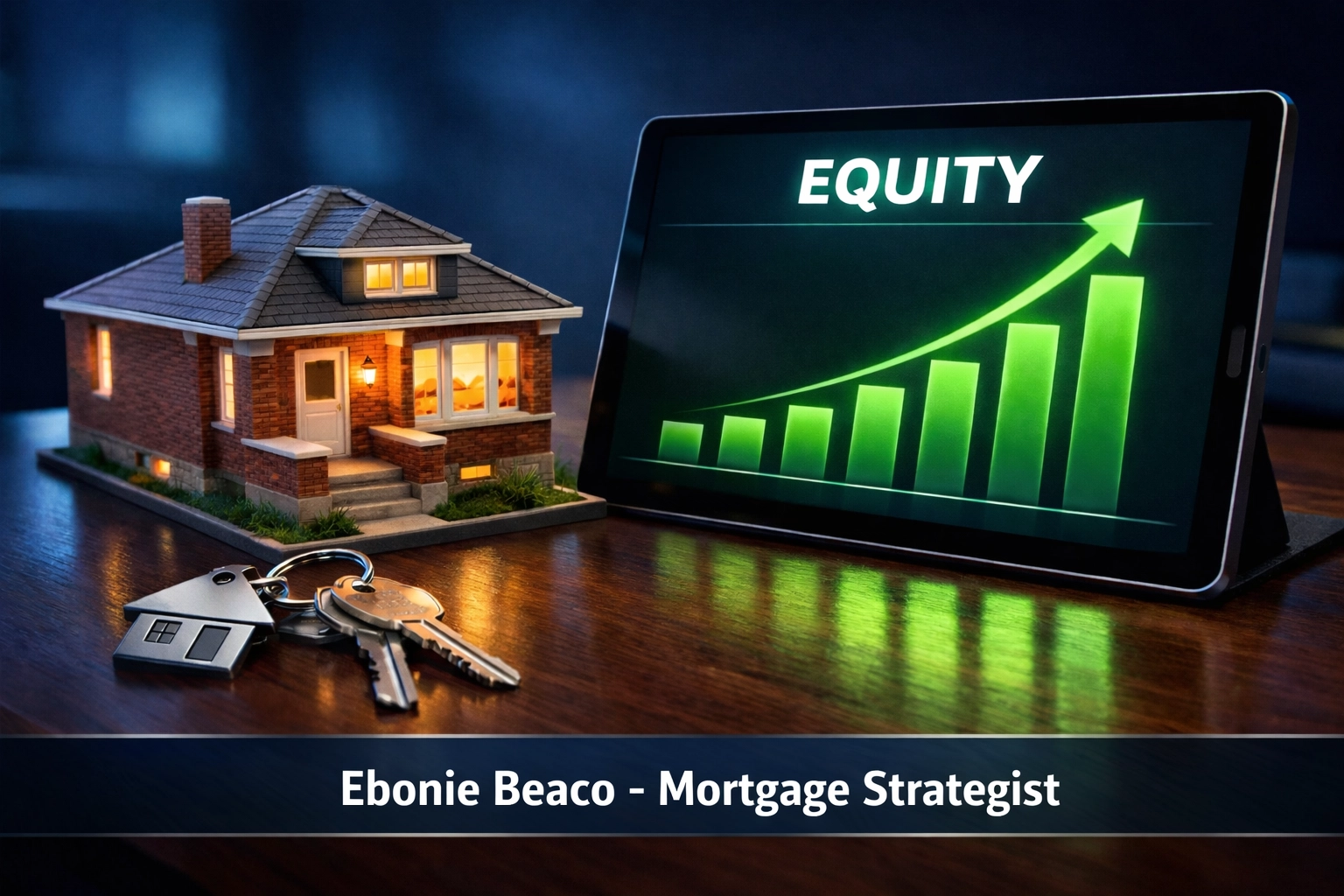 Chicago brick bungalow with a graph showing rising home equity for cash-out refinance and HELOC strategies.