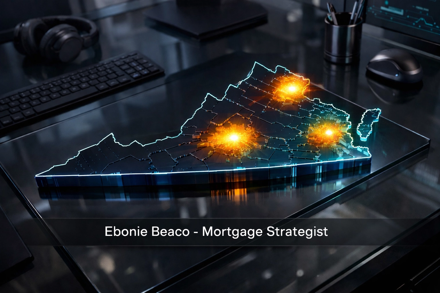 Real estate investment heatmap of Virginia highlighting activity in Richmond and Northern Virginia.