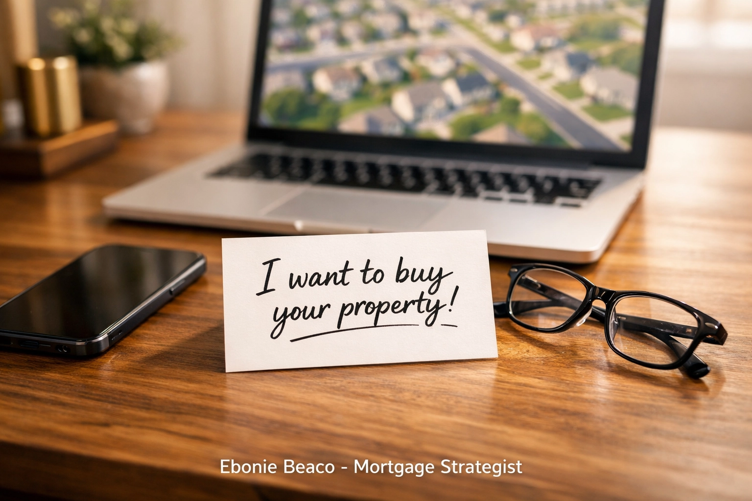 Real estate direct marketing tools including a postcard and digital map for finding off-market deals.