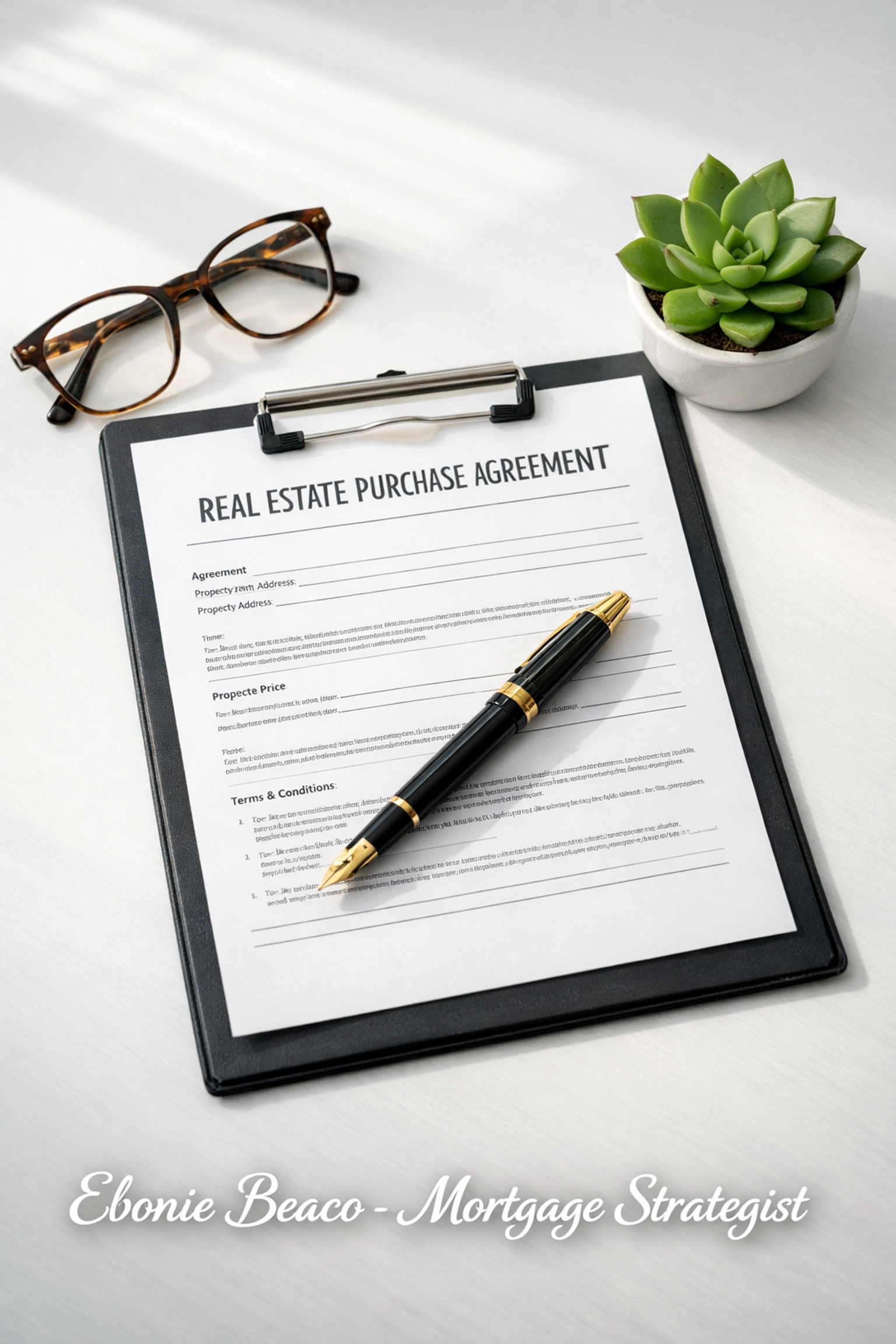 Real estate purchase agreement on a clipboard representing wholesaling contract compliance and legal basics.