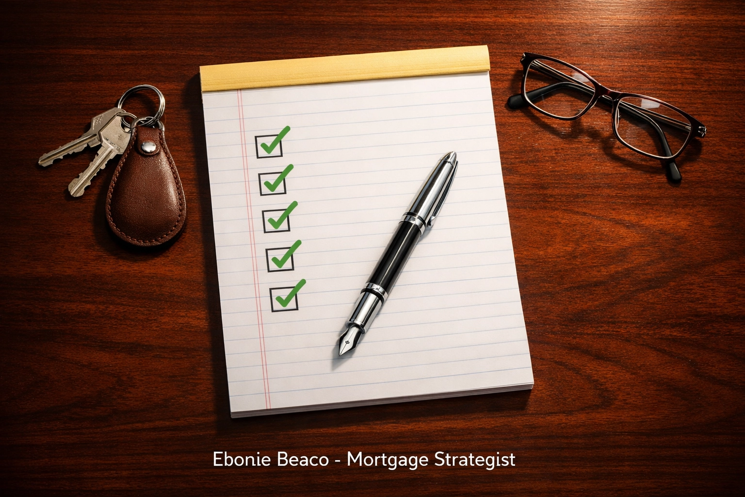 Professional checklist and house keys symbolizing streamlined solutions for distressed property sellers and wholesalers.