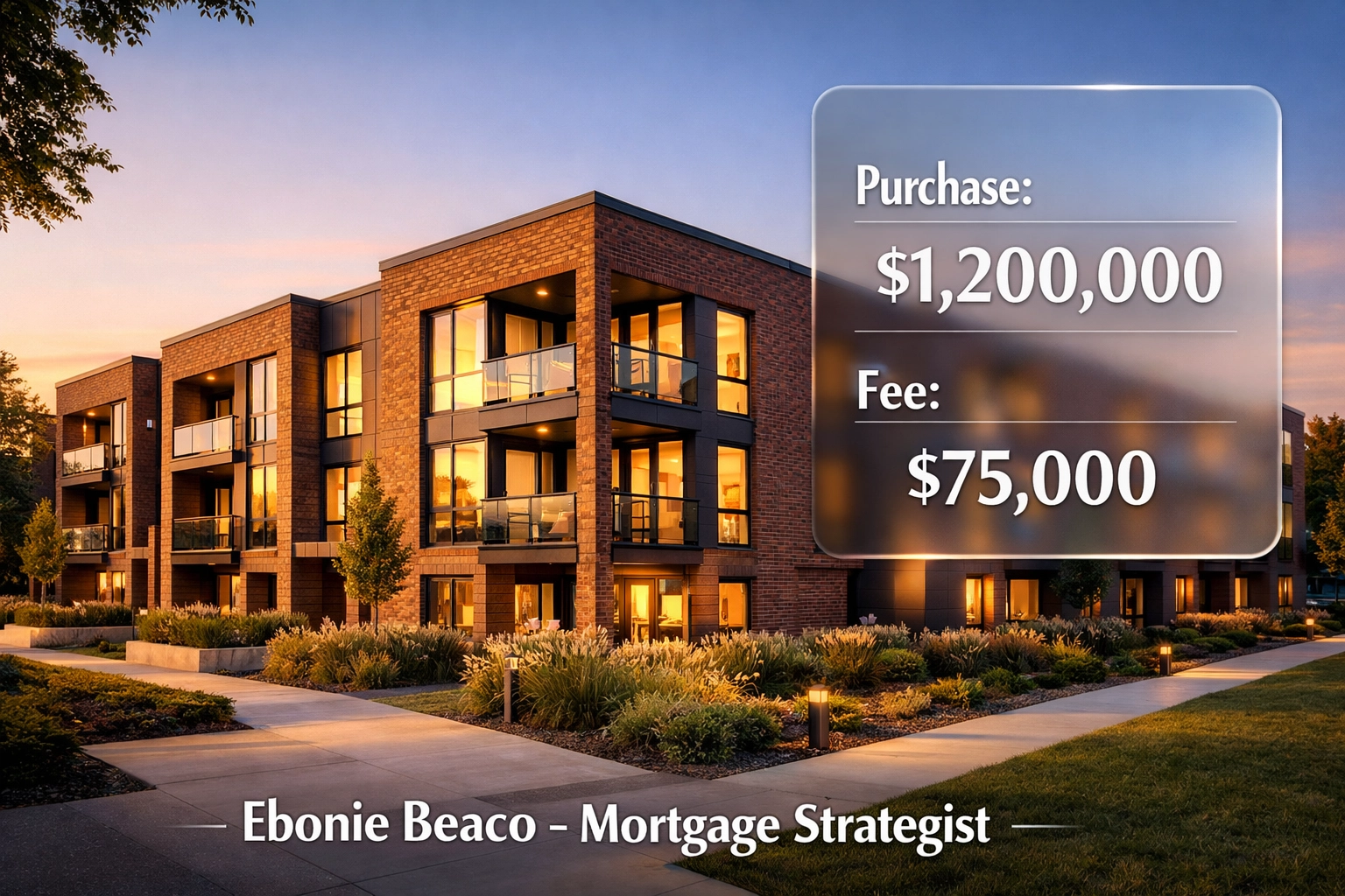 12-unit apartment complex deal breakdown for multifamily wholesaling with purchase price and assignment fee.