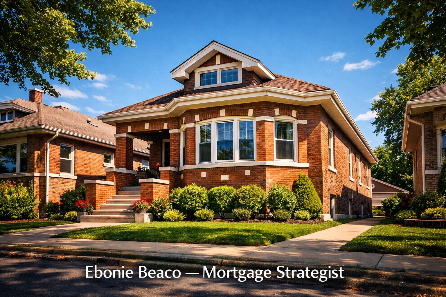 A Chicago brick bungalow in a sunny neighborhood representing a target property for real estate wholesaling deals.