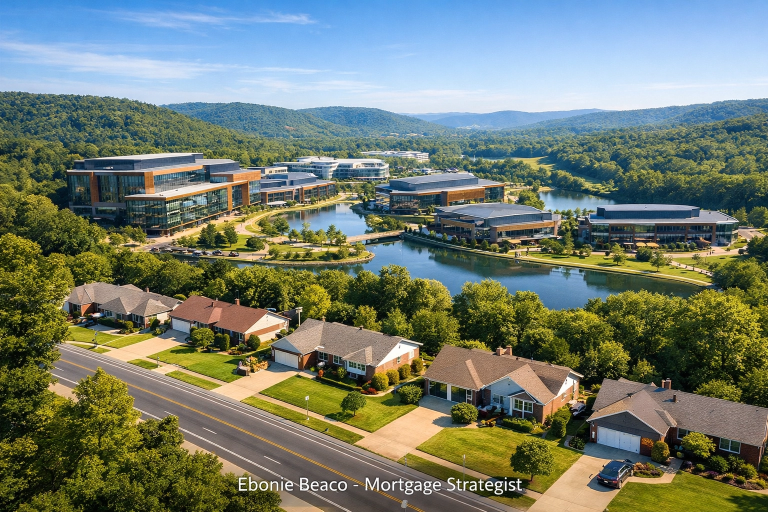 Northwest Arkansas corporate headquarters and renovated ranch homes, ideal for Arkansas investment property loans.